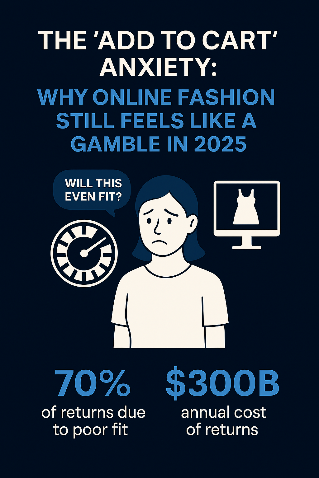Infographic on online fashion challenges